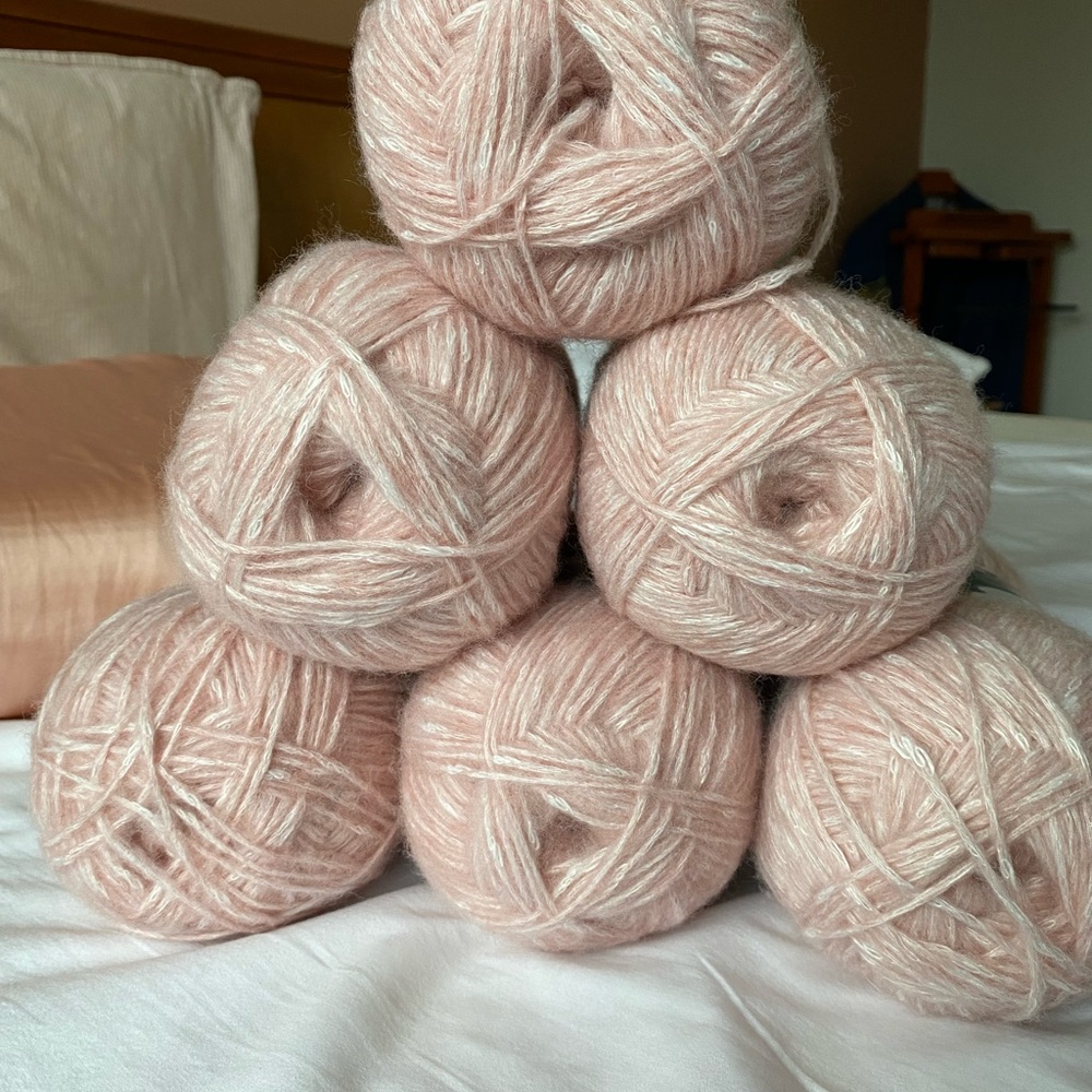 Soft Pink Yarn Balls